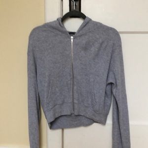 Brandy Melville cropped zip up sweater